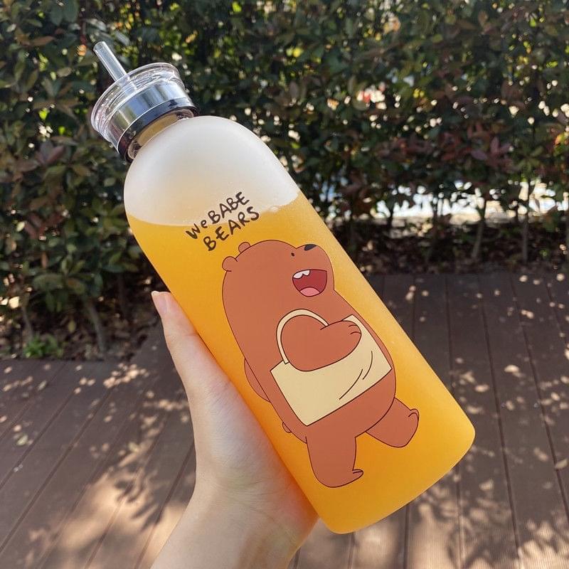 1000ml We Bare Bear Water Bottle (Double Cap)