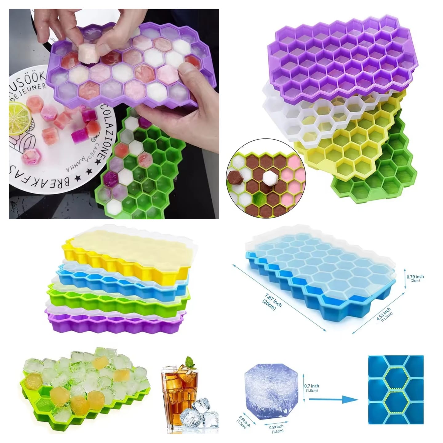 HoneyBee Ice Cube Tray with Lid ( Big Size )