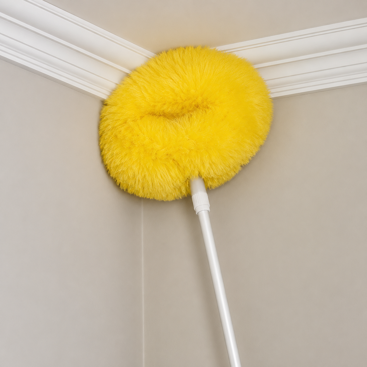 Fan Duster with Stainless Steel Handle – Extendable Microfiber Ceiling & Fan Cleaning Brush