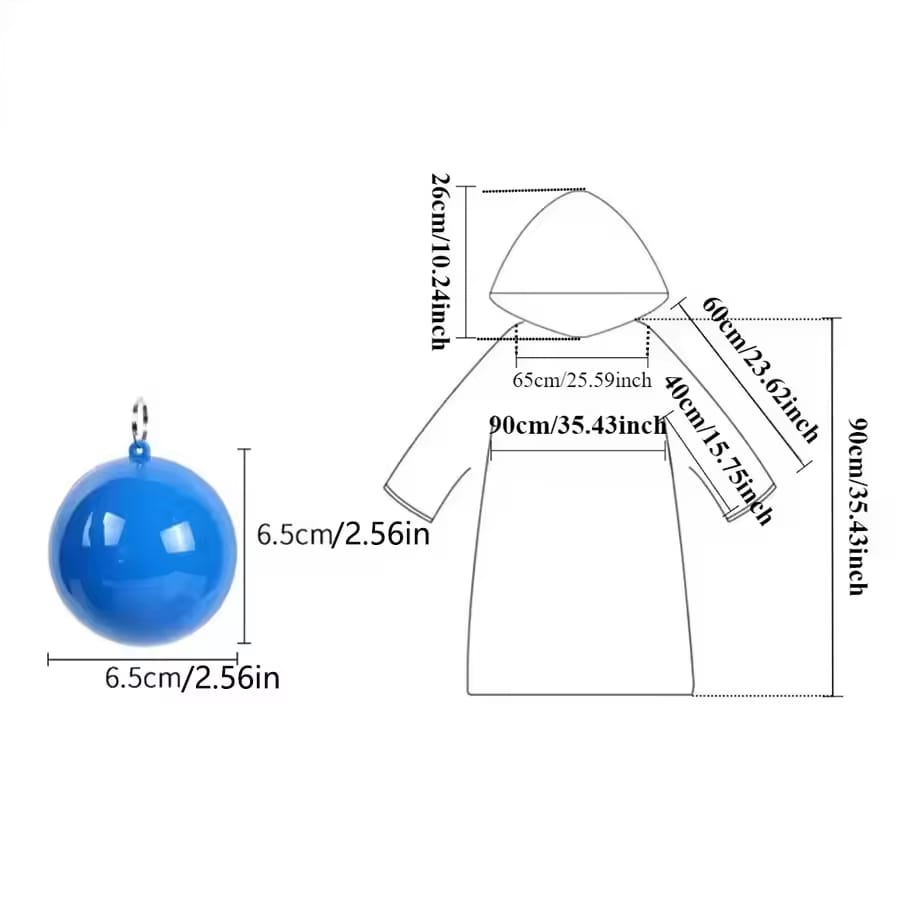 Portable Disposable Raincoat Ball