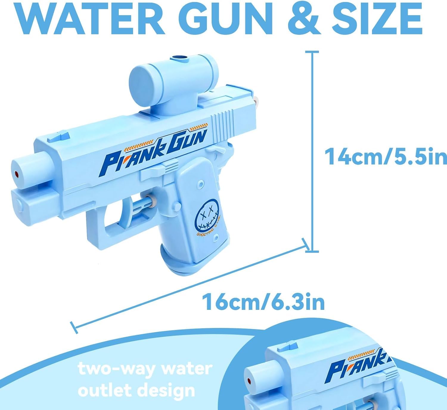 Two-Way Water Prank Gun Toy ( Big Size )