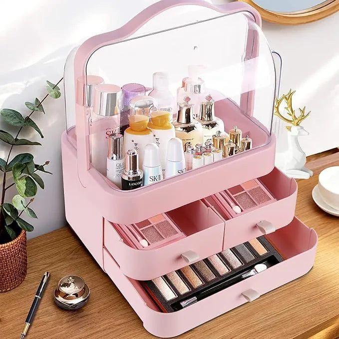 Acrylic Double Door Cosmetic Organizer