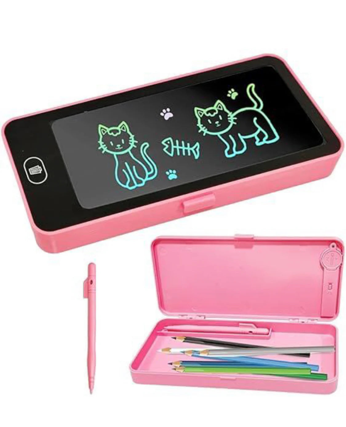 Pencil Box with Multi color Kids Writing Tablet