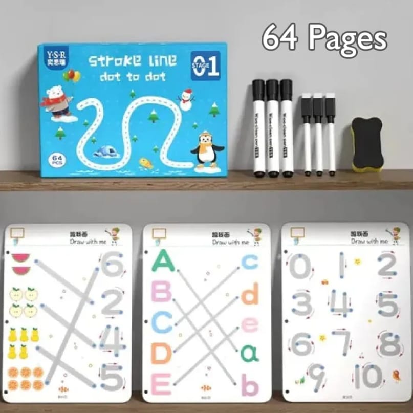 New Reusable Learning Tracing Book (64 Pages)