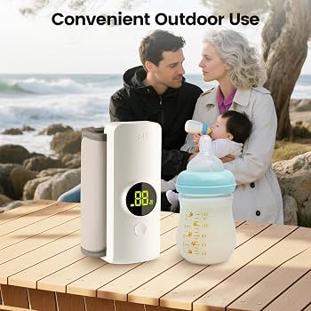 Smart Baby Milk Heater with Digital Temperature Display – Portable Bottle Warmer
