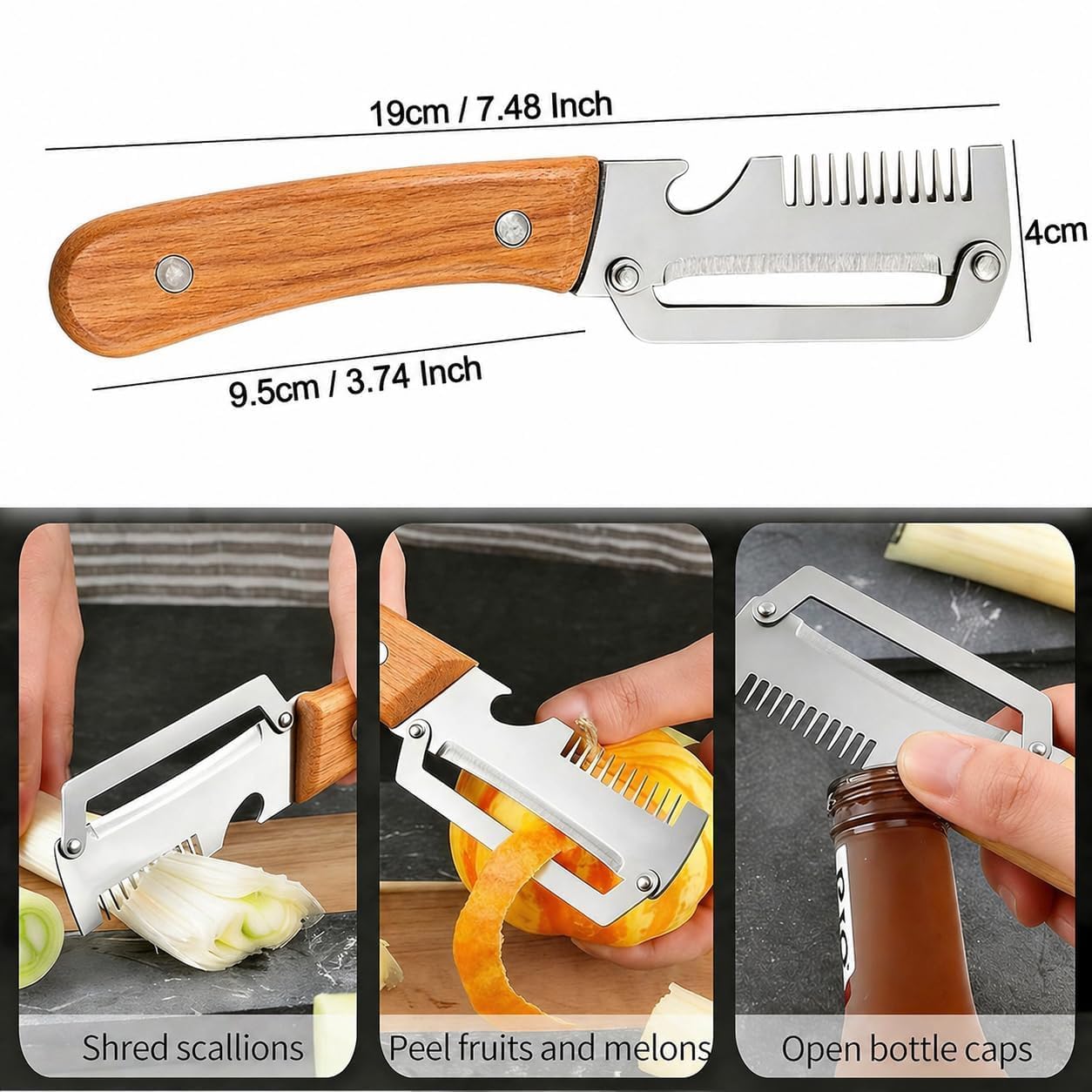 3 in1 peeler knife