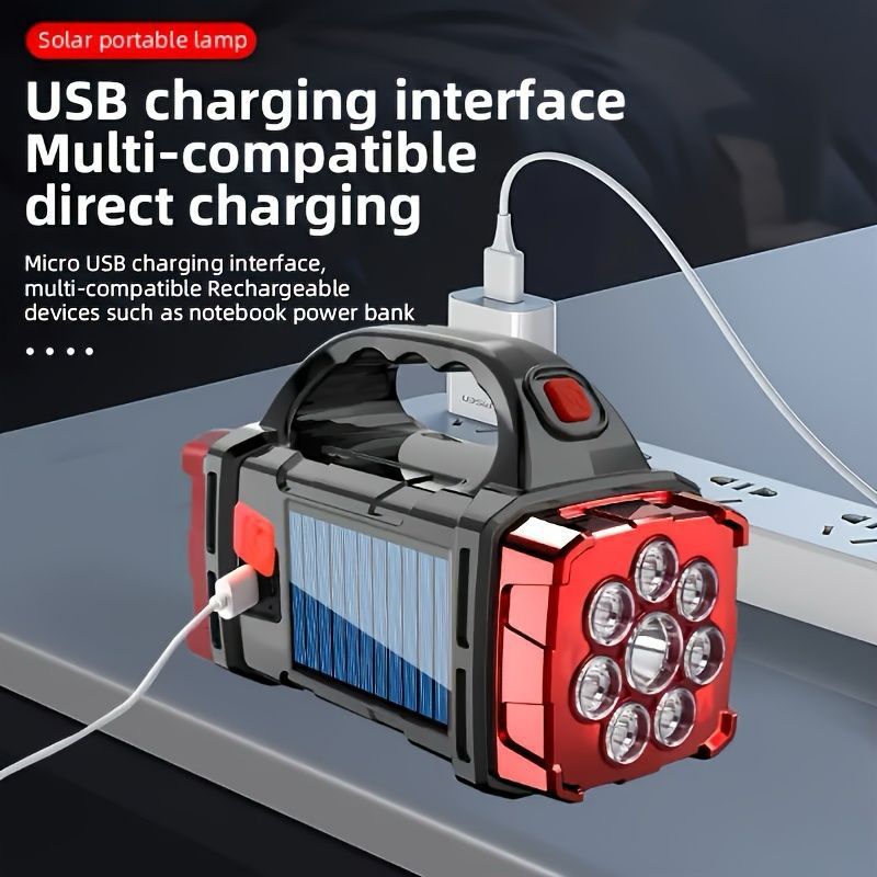 2 in 1 Rechargeable Solar Charging LED Double Sided Handy Heavy Bulb Light 💡