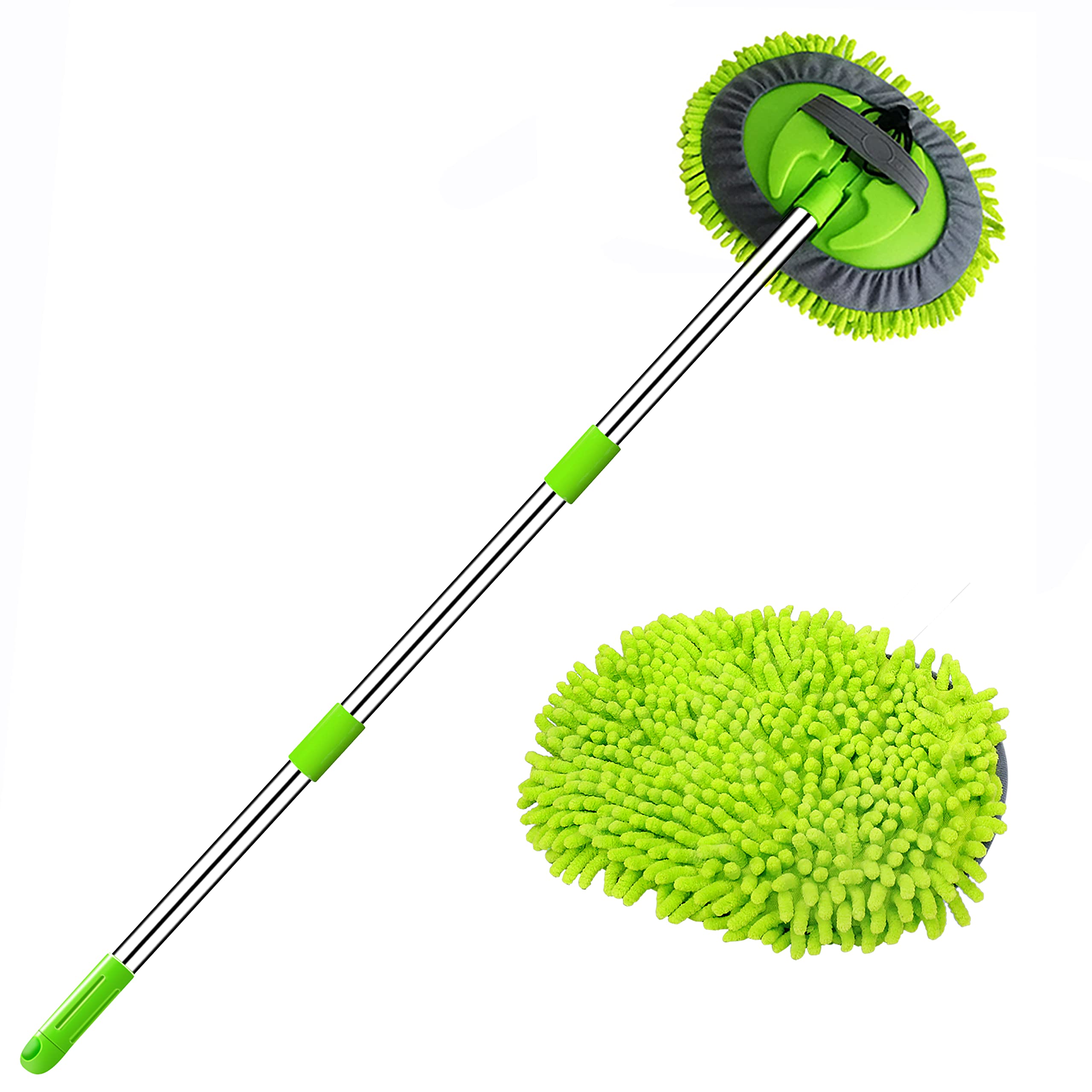 360° Microfiber Car Wash Mop with Extendable Handle