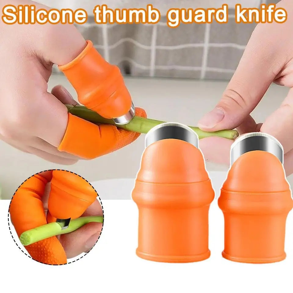 Orange Silicone Thumb Cutter