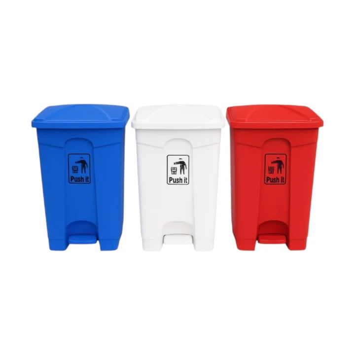 90L Plastic Pedal Bin (83 cm × 41 cm × 51 cm) – Heavy-Duty Foot-Operated Dustbin for Commercial & Office Use