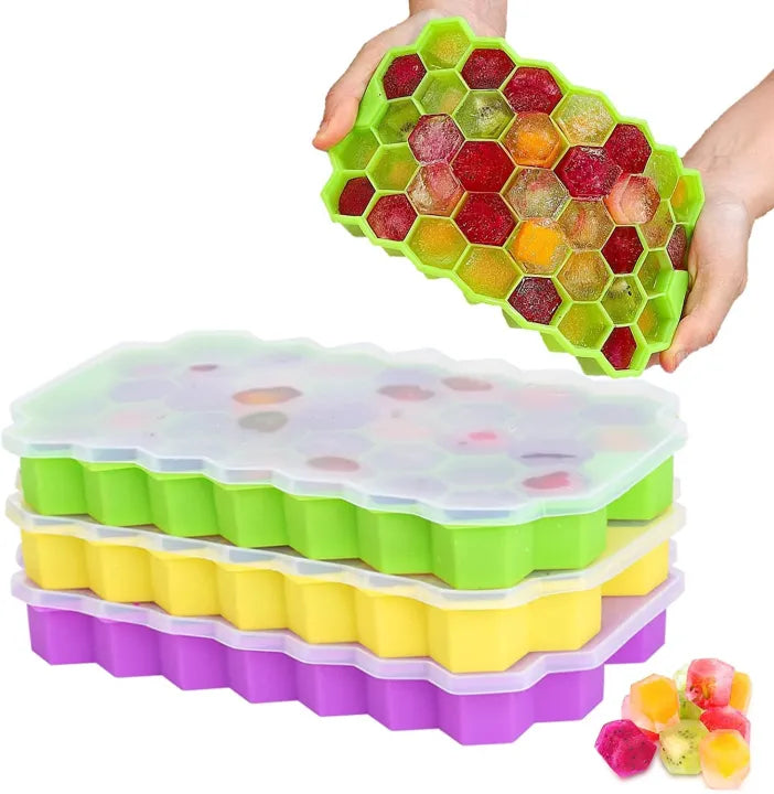 HoneyBee Ice Cube Tray with Lid ( Big Size )
