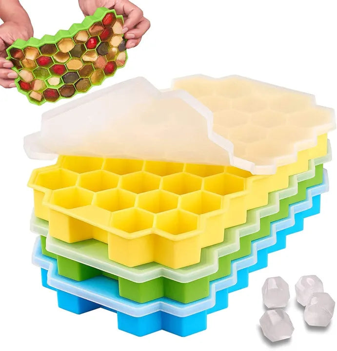 HoneyBee Ice Cube Tray with Lid ( Big Size )