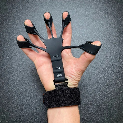 Silicone Hand Grip Device Finger Exerciser Strengthener Stretcher