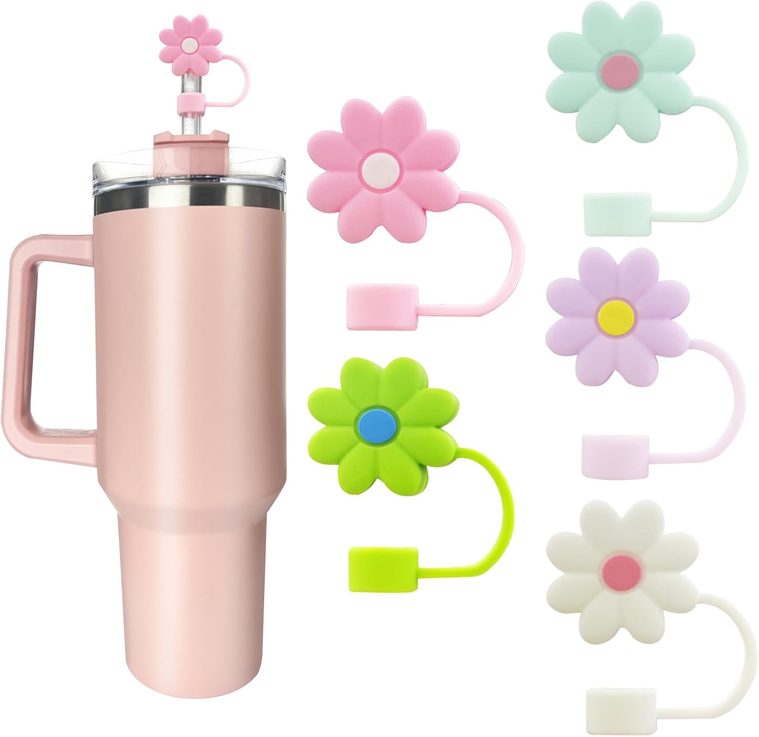Silicone Tumbler Straw Cap Pack Of 5