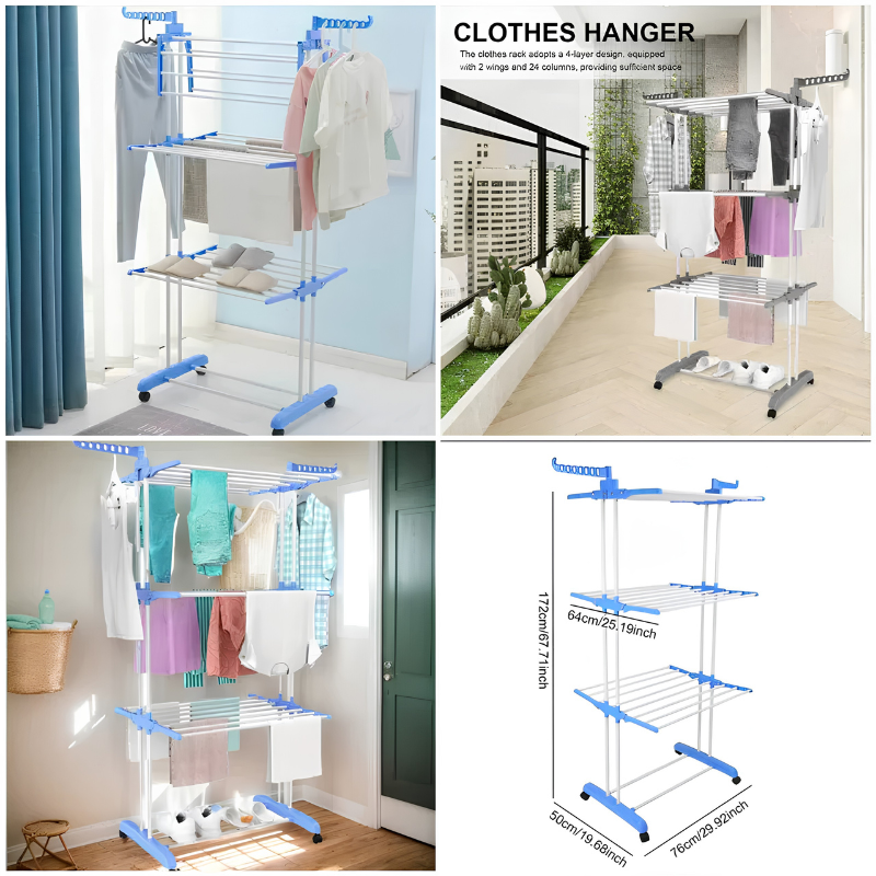 Floor Standing Cloth Drying Rack (Premium Quality)