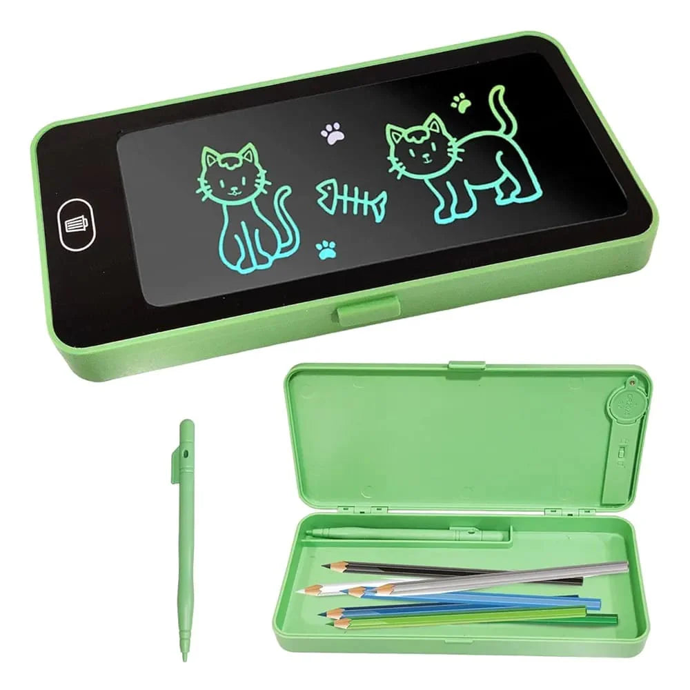 Pencil Box with Multi color Kids Writing Tablet