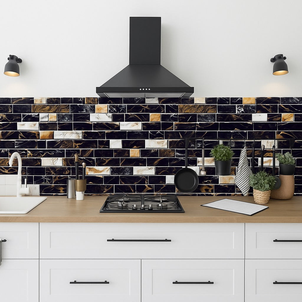 Pack of 24 Pcs Colorful Self-Adhesive Mosaic Tile Stickers (7.5 x 4.5 Inch)
