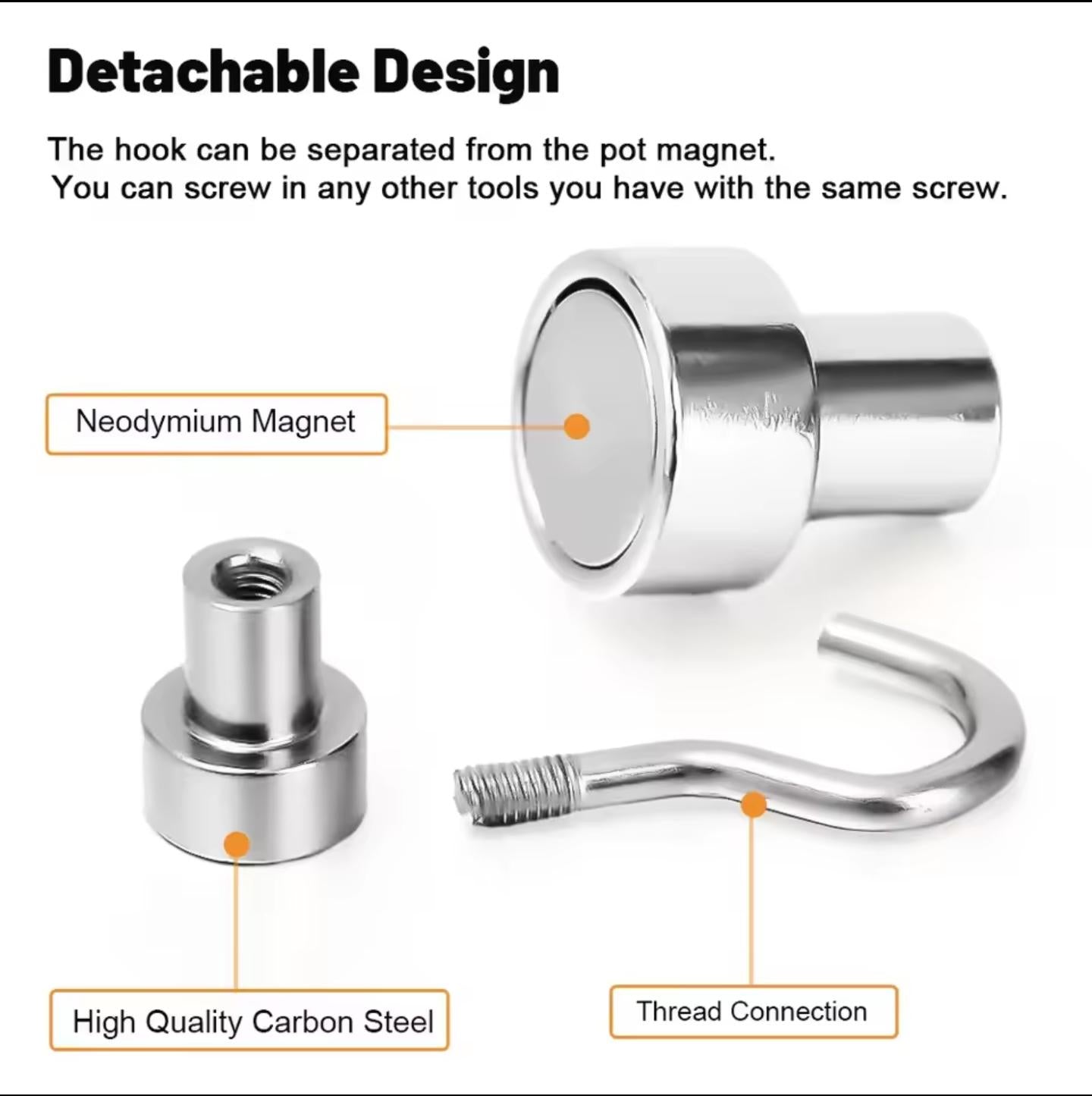 Punch Free Magnetic Hook (Pack of 2)