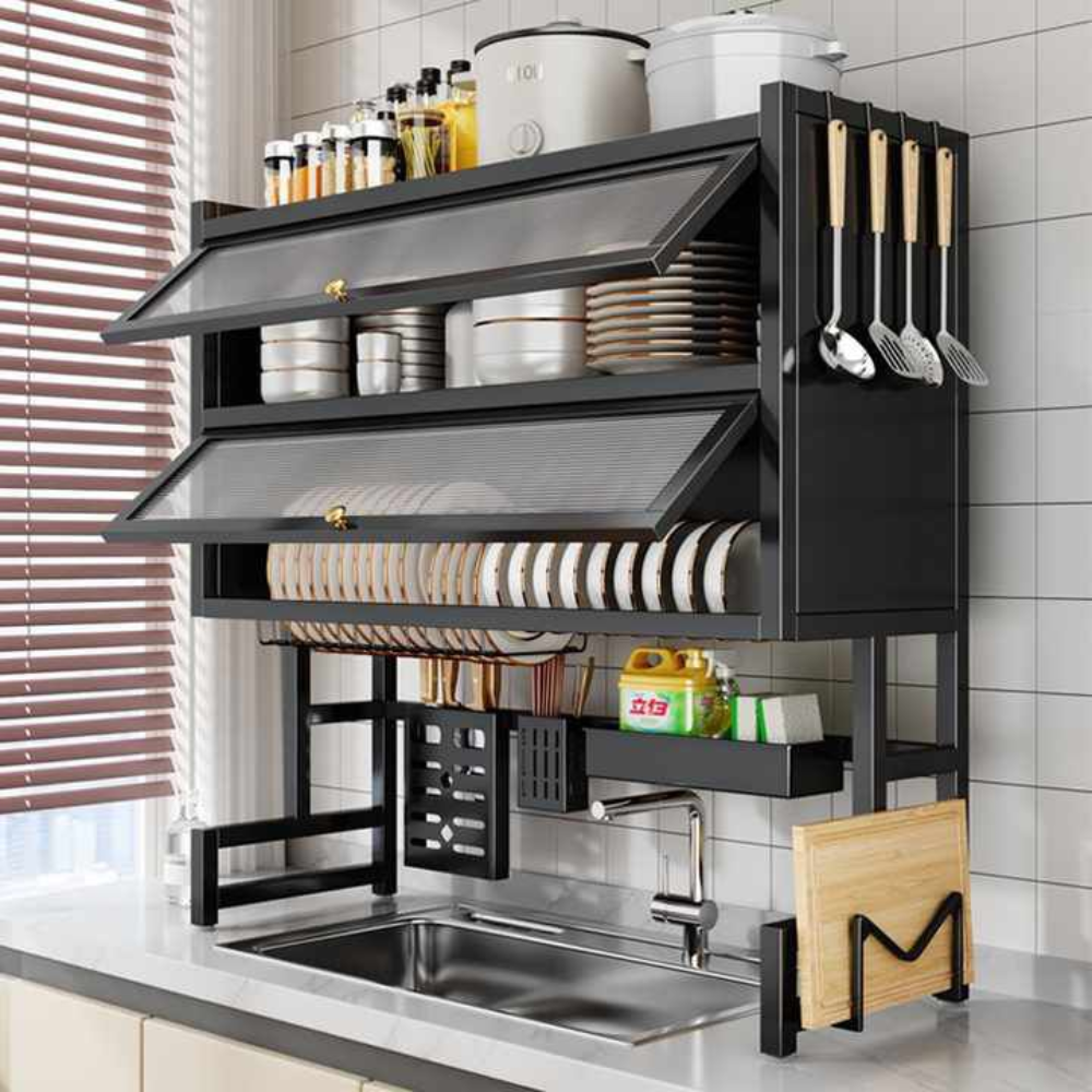 Over The Sink Dish Drying Rack, Kitchen Counter Organizer