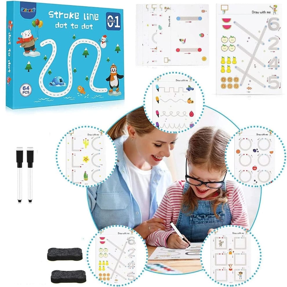 New Reusable Learning Tracing Book (64 Pages)