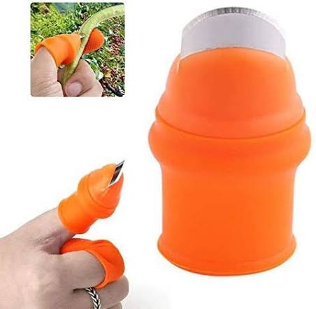 Orange Silicone Thumb Cutter