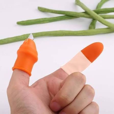 Orange Silicone Thumb Cutter