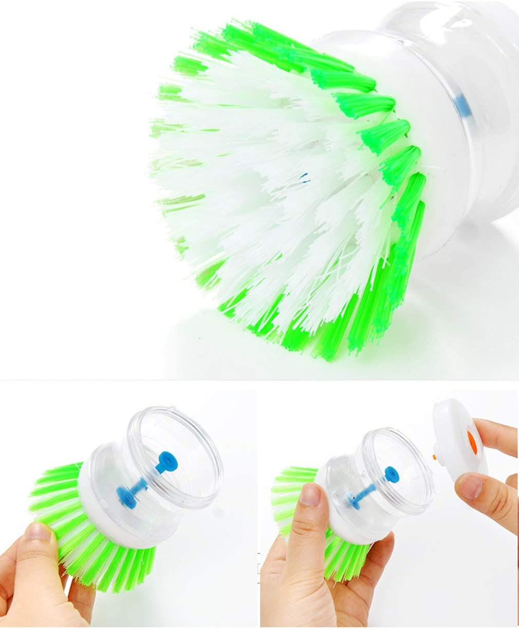 Dish Brush with Handle Soap Dispenser