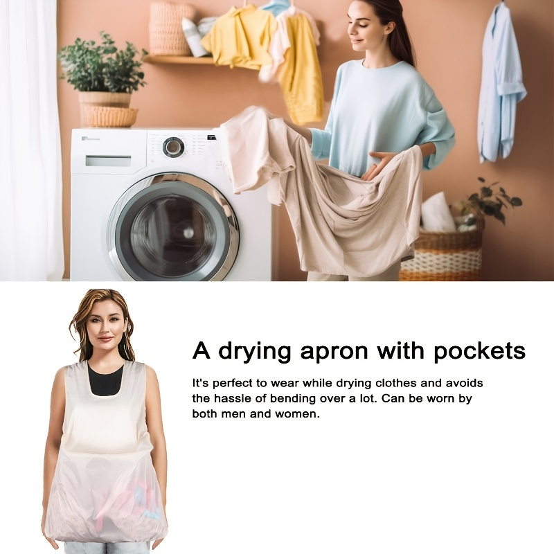 Laundry Bag Apron with Pocket