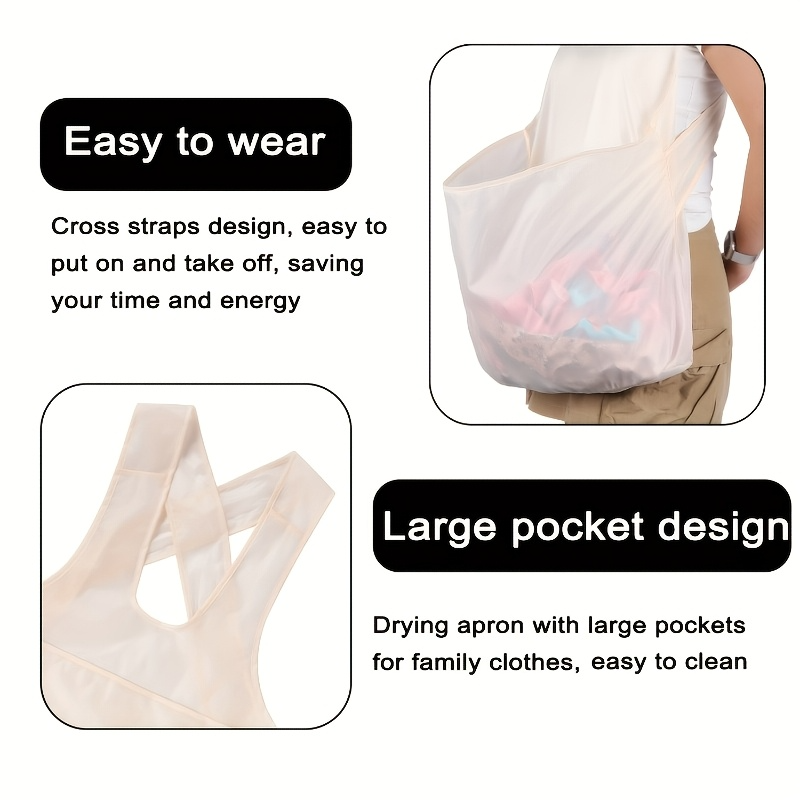 Laundry Bag Apron with Pocket