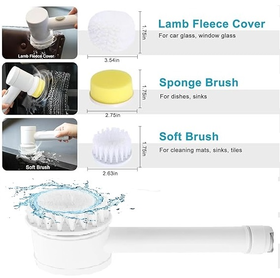 Household Electric Spin Scrubber Cordless Electric Cleaning Brush