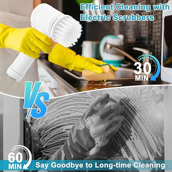 Household Electric Spin Scrubber Cordless Electric Cleaning Brush