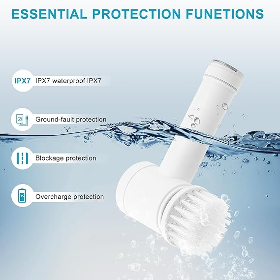 Household Electric Spin Scrubber Cordless Electric Cleaning Brush