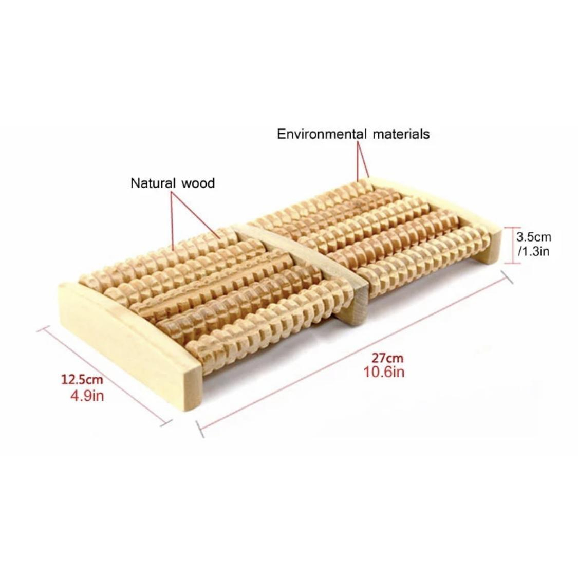 Foot Massage Wooden Roller Massager