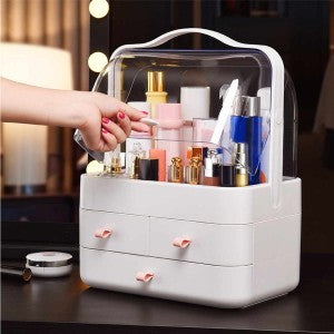 Acrylic Double Door Cosmetic Organizer