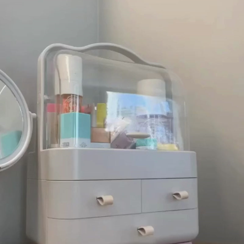 Acrylic Double Door Cosmetic Organizer
