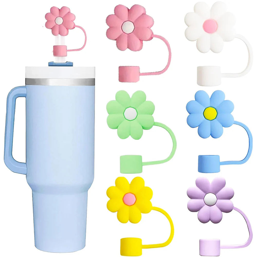 Silicone Tumbler Straw Cap Pack Of 5